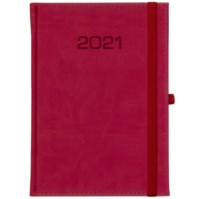 Kalendarz książkowy Tygodniowy - B5 – Classic z gumką -czerwony