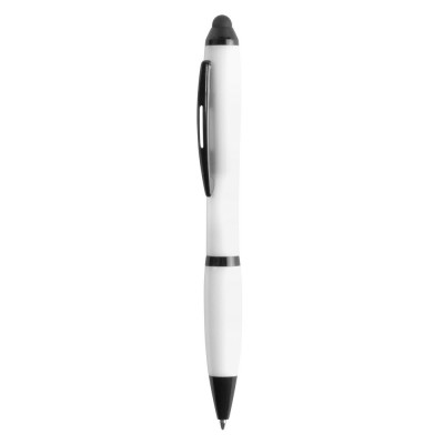 Długopis plastikowy z gumową końcówką do ekranów dotykowych (touch pen) V1659.