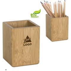 Bambusowy stojak na długopisy - idealny pod grawer laserowy.