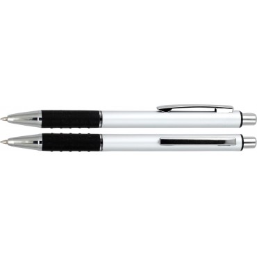 Długopis aluminiowy z gumowym uchwytem Lusar
