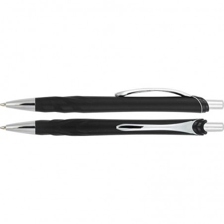 Nowoczesny długopis plastikowy z metalowym klipem, w metalicznych kolorach Anchor